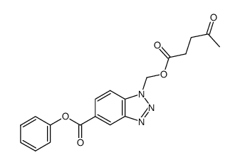 phenyl 1-(((4-oxopentanoyl)oxy)methyl)-1H-benzo[d][1,2,3]triazole-5-carboxylate结构式