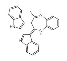 3-(1H-indol-3-yl)-2-indol-3-ylidene-4-methyl-1,3-dihydro-1,5-benzodiazepine Structure