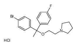 1-[2-[1-(4-bromophenyl)-1-(4-fluorophenyl)ethoxy]ethyl]pyrrolidine,hydrochloride结构式