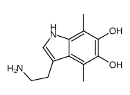 3-(2-aminoethyl)-4,7-dimethyl-1H-indole-5,6-diol结构式