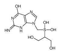 2-amino-9-[[1,3-dihydroxypropan-2-yl(dihydroxy)-λ4-sulfanyl]methyl]-3H-purin-6-one Structure