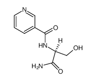 N-nicotinoyl-L-serine amide Structure