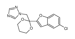 1-[[2-(5-chloro-1-benzofuran-2-yl)-1,3-dioxan-2-yl]methyl]-1,2,4-triazole Structure