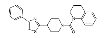 (3,4-Dihydro-2H-quinolin-1-yl)[4-(4-phenylthiazol-2-yl)piperidin-1-yl]methanone Structure