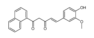 (E)-5-(4-hydroxy-3-methoxyphenyl)-1-(naphthalene-1-yl)-pent-4-ene-1,3-dione结构式