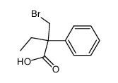 2-Brommethyl-2-phenyl-buttersaeure Structure