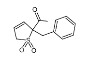 2-acetyl-2-benzyl-2,5-dihydrothiophene 1,1-dioxide Structure