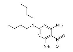 N2,N2-dibutyl-5-nitro-pyrimidine-2,4,6-triyltriamine结构式