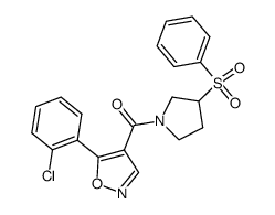 5-(2-Chlorophenyl)-4-{[3-(phenylsulfonyl)pyrrolidin-1-yl]carbonyl}isoxazole Structure