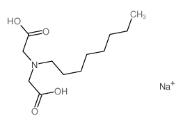 Glycine,N-(carboxymethyl)-N-octyl-, sodium salt (1:2) Structure