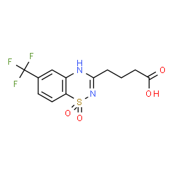 6-(Trifluoromethyl)-2H-1,2,4-benzothiadiazine-3-butanoic acid 1,1-dioxide structure