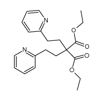 bis-(2-[2]pyridyl-ethyl)-malonic acid diethyl ester结构式