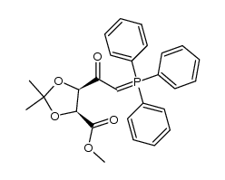 (4S,5R)-methyl 2,2-dimethyl-5-(2-(triphenylphosphoranylidene)acetyl)-1,3-dioxolane-4-carboxylate结构式