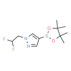 1-(2,2-二氟乙基)-4-(4,4,5,5-四甲基-1,3,2-二氧硼杂环戊烷-2-基)-1H-吡唑结构式
