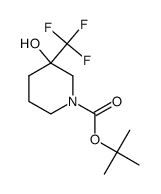 3-羟基-3-(三氟甲基)哌啶-1-羧酸叔丁酯结构式