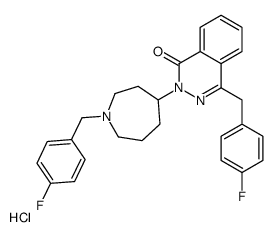 4-[(4-fluorophenyl)methyl]-2-[1-[(4-fluorophenyl)methyl]azepan-4-yl]phthalazin-1-one,hydrochloride结构式
