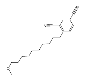 4-(10-methoxydecyl)-1,3-dicyanobenzene结构式