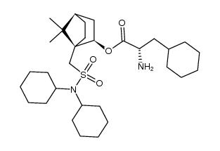 [(1S,2R)-10-(N,N-dicyclohexylaminosulfonyl)born-2-yl] (2S)-2-amino-3-cyclohexylpropionate Structure