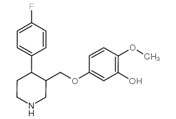 4-(4-Fluorophenyl)-3-(4-methoxy-3-hydroxyphenoxymethyl)piperidine Structure