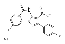 sodium 4-(4-bromophenyl)-2-(4-fluorobenzamido)thiophene-3-carboxylate Structure