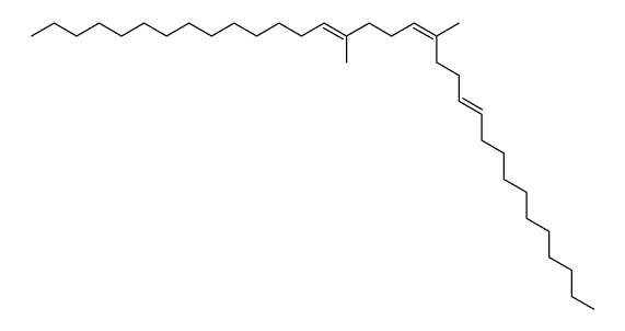 15,19-dimethyltritriaconta-11Z(E),15Z,19Z(E)-triene结构式