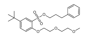 3-phenylpropyl 5-(tert-butyl)-2-(2-(2-methoxyethoxy)ethoxy)benzenesulfonate结构式