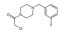 2-chloro-1-[4-[(3-fluorophenyl)methyl]piperazin-1-yl]ethanone结构式