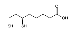 (R)-6,8-Dimercaptooctanoic acid structure