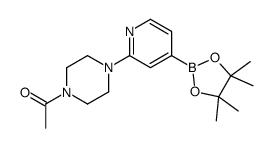 1-[4-[4-(4,4,5,5-tetramethyl-1,3,2-dioxaborolan-2-yl)pyridin-2-yl]piperazin-1-yl]ethanone Structure