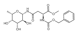 Nα-(benzyloxycarbonyl)-Nγ-(β-L-fucopyranosyl)-L-asparagine O-methyl ester Structure