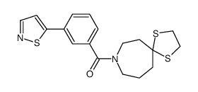 1,4-dithia-9-azaspiro[4.6]undecan-9-yl-[3-(1,2-thiazol-5-yl)phenyl]methanone结构式
