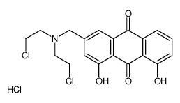 3-[bis(2-chloroethyl)aminomethyl]-1,8-dihydroxyanthracene-9,10-dione,hydrochloride结构式