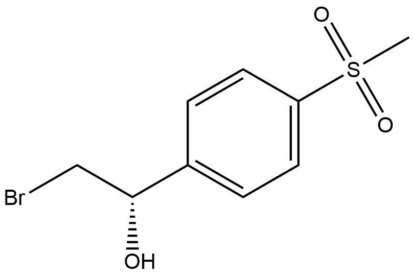 (1s)-2-Bromo-1-(4-methanesulfonylphenyl)ethan-1-ol结构式