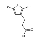 3-(2,5-dibromothiophen-3-yl)propanoyl chloride结构式