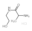 2-Amino-N-(2-hydroxyethyl)propanamide hydrochloride结构式
