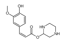 piperazin-2-yl 3-(4-hydroxy-3-methoxyphenyl)prop-2-enoate Structure