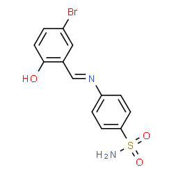 (E)-4-((5-bromo-2-hydroxybenzylidene)amino)benzenesulfonamide结构式