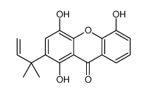 1,4,5-trihydroxy-2-(2-methylbut-3-en-2-yl)xanthen-9-one Structure