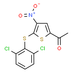 1-[5-(2,6-dichlorophenylsulfanyl)-4-nitro-2-thienyl]ethanone Structure