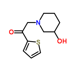 2-(3-Hydroxy-piperidin-1-yl)-1-thiophen-2-yl-ethanone结构式