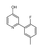 2-(2-fluoro-5-methylphenyl)-1H-pyridin-4-one结构式