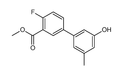 methyl 2-fluoro-5-(3-hydroxy-5-methylphenyl)benzoate Structure