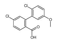 4-chloro-2-(2-chloro-5-methoxyphenyl)benzoic acid结构式