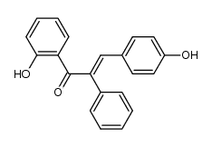 1-(2-hydroxyphenyl)-2-phenyl-3-(4-hydroxyphenyl)prop-2-en-1-one Structure