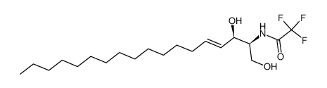 N-[(2S,3R,E)-1,3-dihydroxyoctadec-4-en-2-yl]-2,2,2-trifluoroacetamide Structure