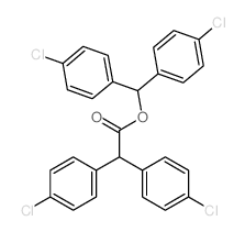 Benzeneacetic acid,4-chloro-a-(4-chlorophenyl)-,bis(4-chlorophenyl)methyl ester结构式