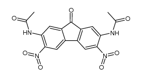 2,7-bis-acetylamino-3,6-dinitro-fluoren-9-one Structure