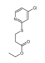 ethyl 3-(4-chloropyridin-2-yl)sulfanylpropanoate结构式