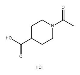 4-Piperidinecarboxylic acid, 1-acetyl-, hydrochloride (1:1)结构式