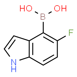 (5-氟-1H-吲哚-4-基)硼酸结构式
